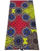 Red, Blue, Green, White, and Black mix of Supreme Wax African Print Fabrics